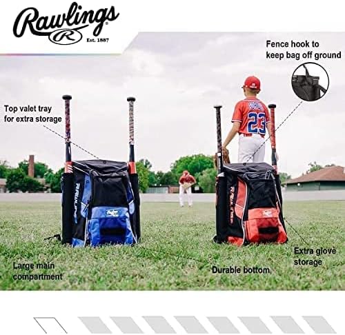 רולינגס | R500 2.0 תיק ציוד תרמיל | בייסבול / סופטבול | סגנונות מרובים